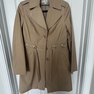Via Spiga Tan Trench Coat with Belted Waist